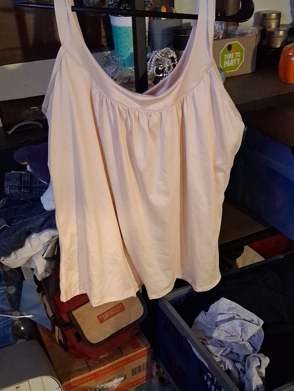 Women’s Soft Light Pink Tank Top with Scoop Neck